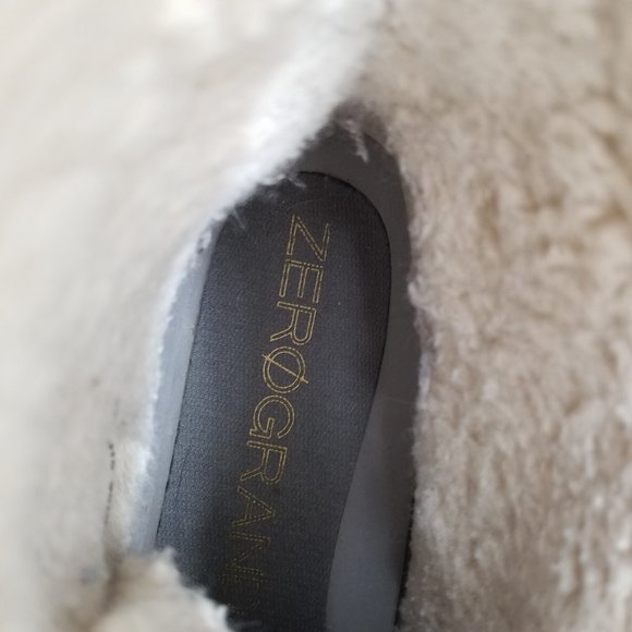 Cole Haan ZeroGrand Shearling Gray Suede Waterproof Fur Chukka Bootie Size 9.5 B - Picture 10 of 11